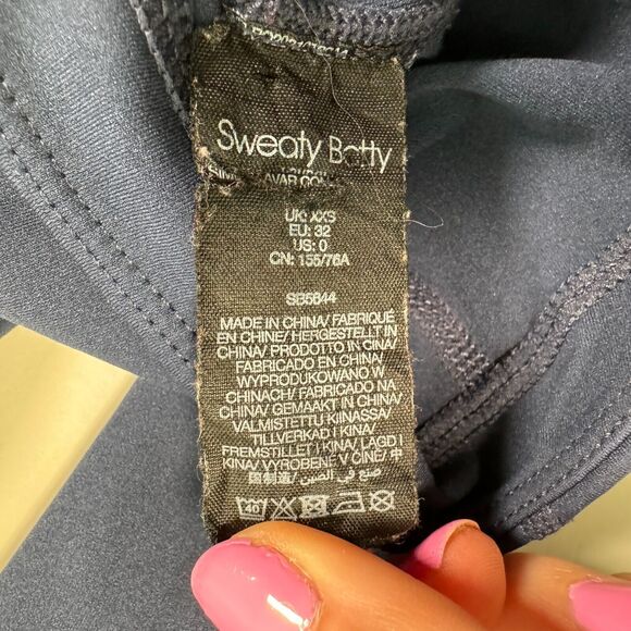 Sweaty Betty Power Boost Zip Jacket Size XXSmall  Blue Workout Athletic Active 0 - Picture 9 of 10